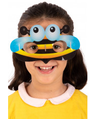 Maschera mezzo viso a forma di ape fosforescente in colori