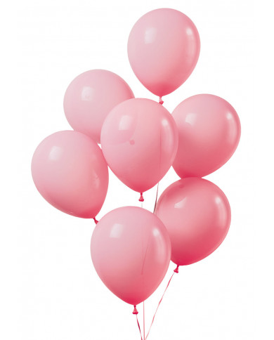 Package containing 50 pink balloons, 26cm in diameter.