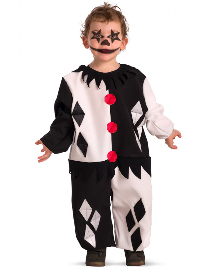 Costume da Clown Horror per bimbo, si compone di una tuta in