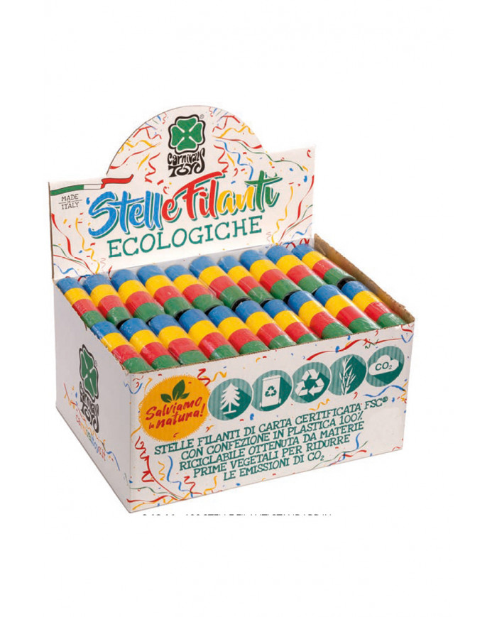 100 stelle filanti standard carta certificata in espositore