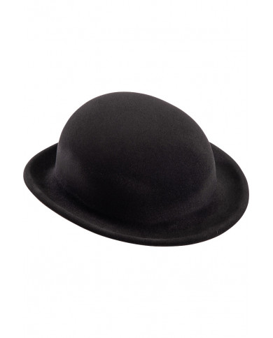 Flocked black bowler (size 58) with hangtag/label