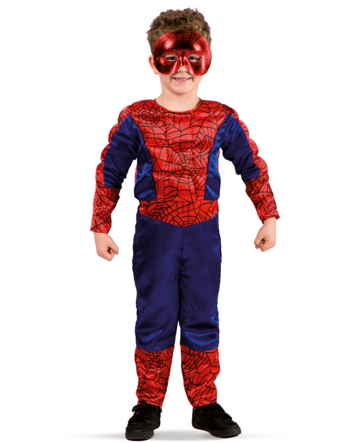 Satin jumpsuit with embossed muscles and mask