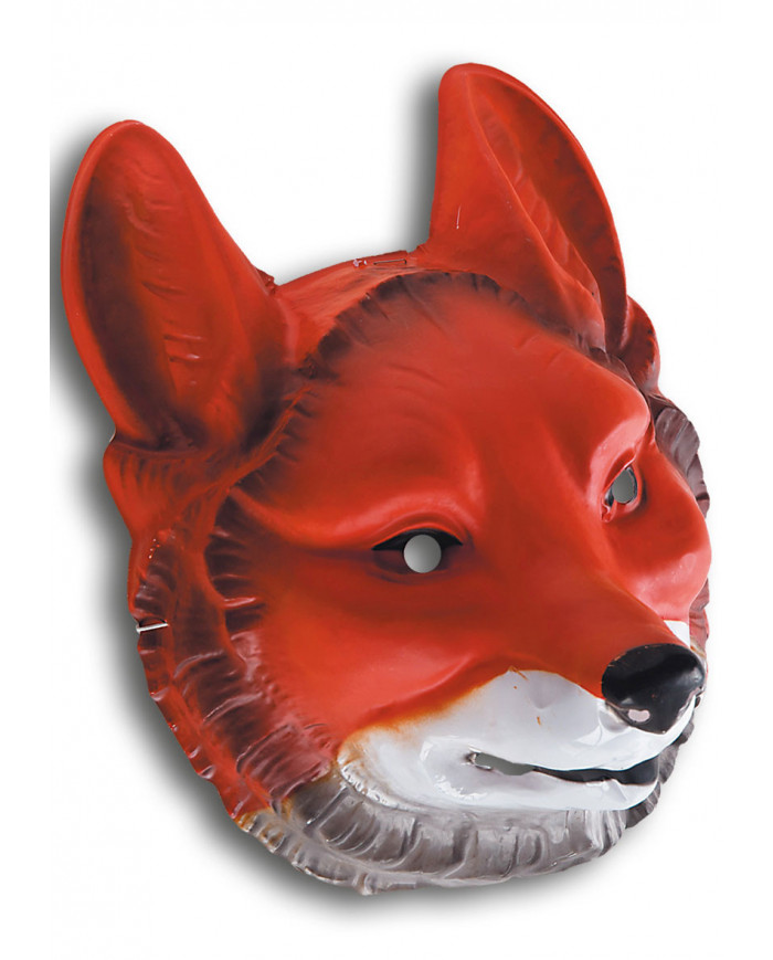 Plastic animal mask, like the astute character from the