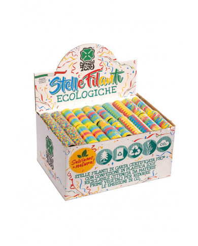 100 stelle filanti lusso carta certificata in espositore