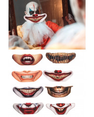 Adhesive decoration horror mouth assorted models with hangtag/label