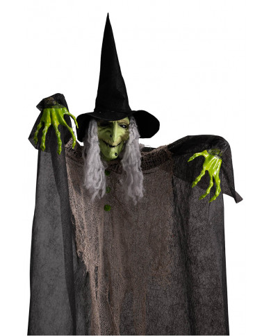 bruja con sombrero para colgar de unos 125 cm. de alto en bolsa