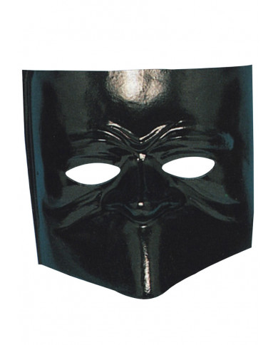 Maschera bautta veneziana nera in plastica, la piÃ¹ tipica