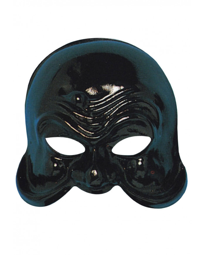 Maschera di Carnevale da Arlecchino in plastica di colore nero