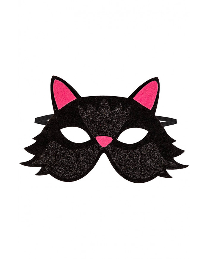 Maschera gattina bimba in feltro  con cav.