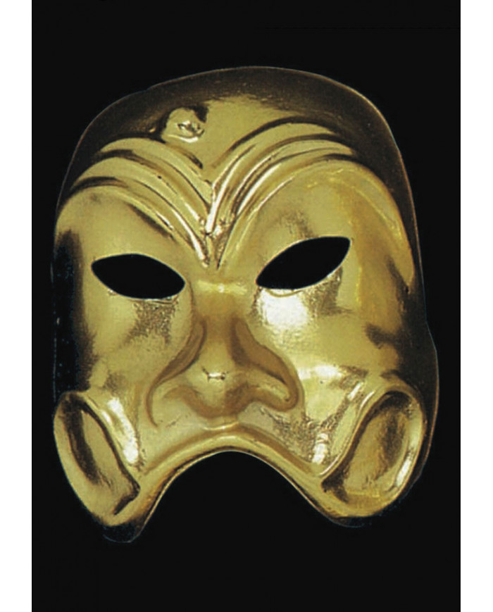 Metallized plastic mask to represent one of the classical