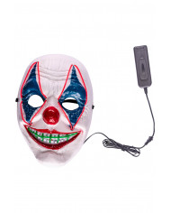 CLOWN PLASTIC MASK WITH LIGHTING DECORATIONS (BATT. NOT. INCL.) IN PBH