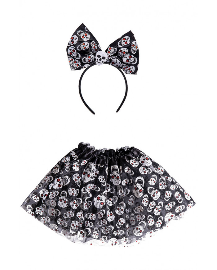 conjunto esqueleto (falda, diadema) en bolsa con gancho