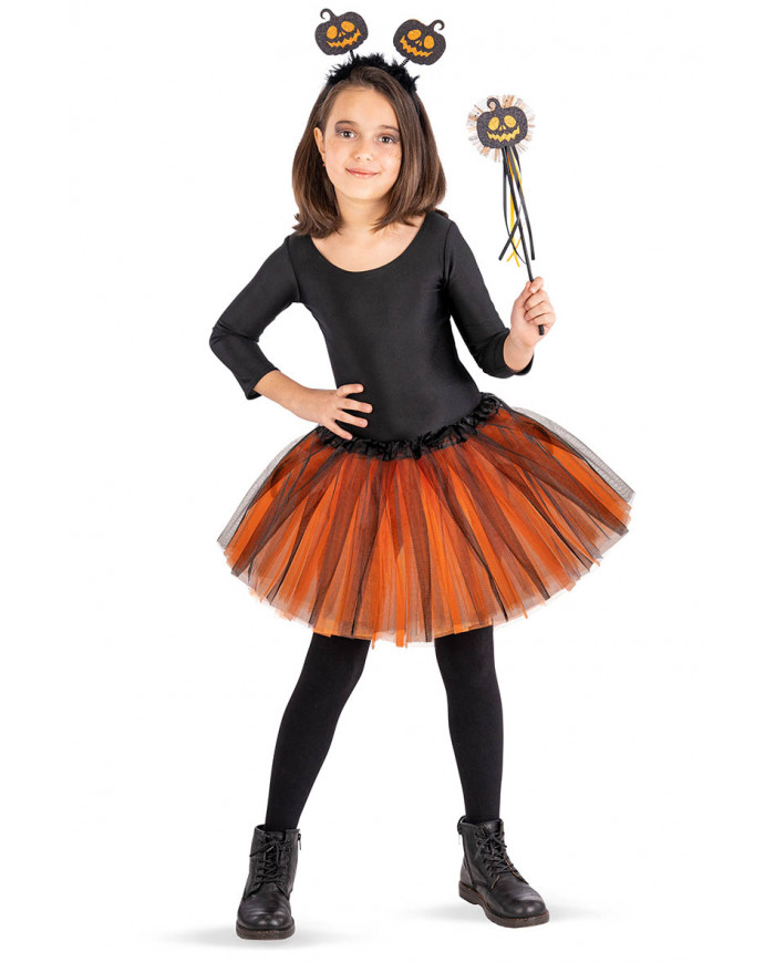 PUMPKIN SET ( SKIRT, HEADBAND, WAND) IN BAG WITH HOOK