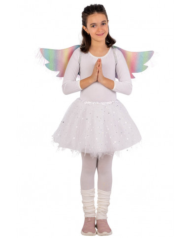 ANGEL SET ( SKIRT AND GLITTERED WINGS L.CM.78X21) IN BAG WITH HOOK