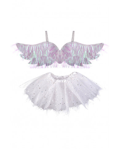 ANGEL SET ( SKIRT AND GLITTERED WINGS L.CM.78X21) IN BAG WITH HOOK