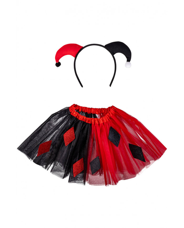 JOKER CHILDREN SET (SKIRT AND HEADBAND) IN BAG WITH HOOK