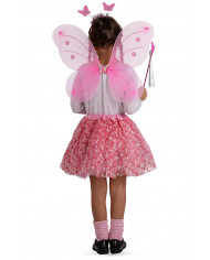 PINK BUTTERFLY SET (SKIRT, WINGS L.CM.50X40, HEADBAND, WAND) IN BAG WITH HOOK