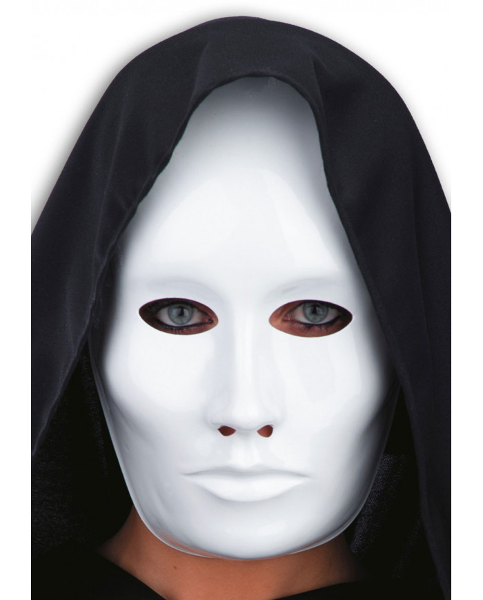 White plastic mask to be colored following your fantasy.