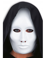 White plastic mask to be colored following your fantasy.