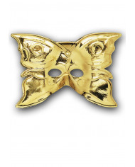 Metallized plastic mask for an original and shining disguise.