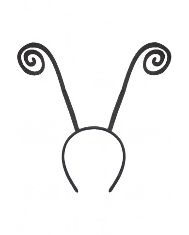 BLACK INSECT ANTENNAE HEADBAND WITH HEADER