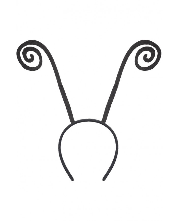 BLACK INSECT ANTENNAE HEADBAND WITH HEADER