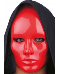 Red plastic mask for a demoniac disguise.