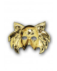 Metallized plastic mask for an original and shining disguise.