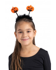 HEADBAND WITH PUMPKINS AND MARABOUT WITH HEADER