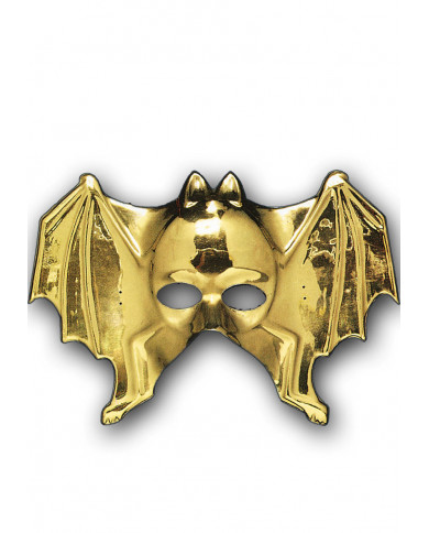 Metallized plastic mask for an original and shining disguise.