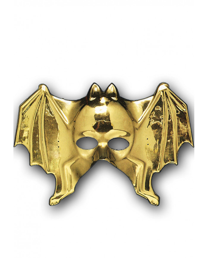 Metallized plastic mask for an original and shining disguise.