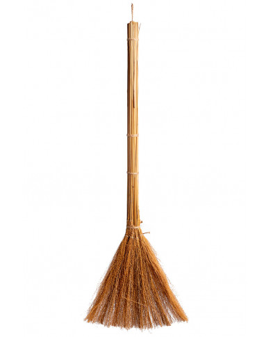 balai de sorgho, hauteur 80 cm environ avec étiquette volante / étiquette