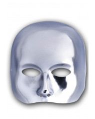 Metallized plastic chinless mask to hide your identity like in