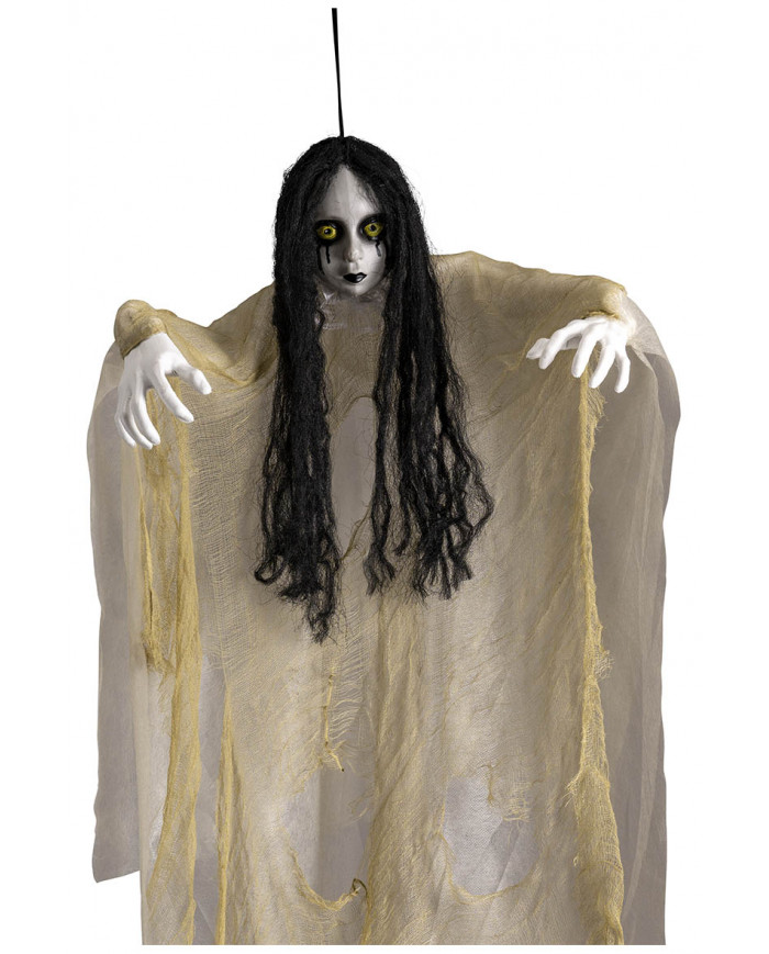 Bambola horror con tunica beige d'appendere h.cm.120 ca. in busta