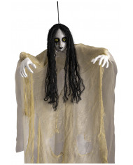 Bambola horror con tunica beige d'appendere h.cm.120 ca. in busta