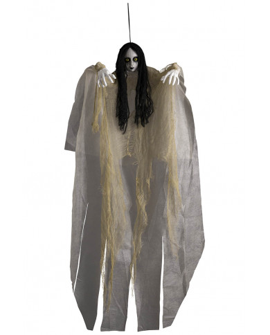 Bambola horror con tunica beige d'appendere h.cm.120 ca. in busta