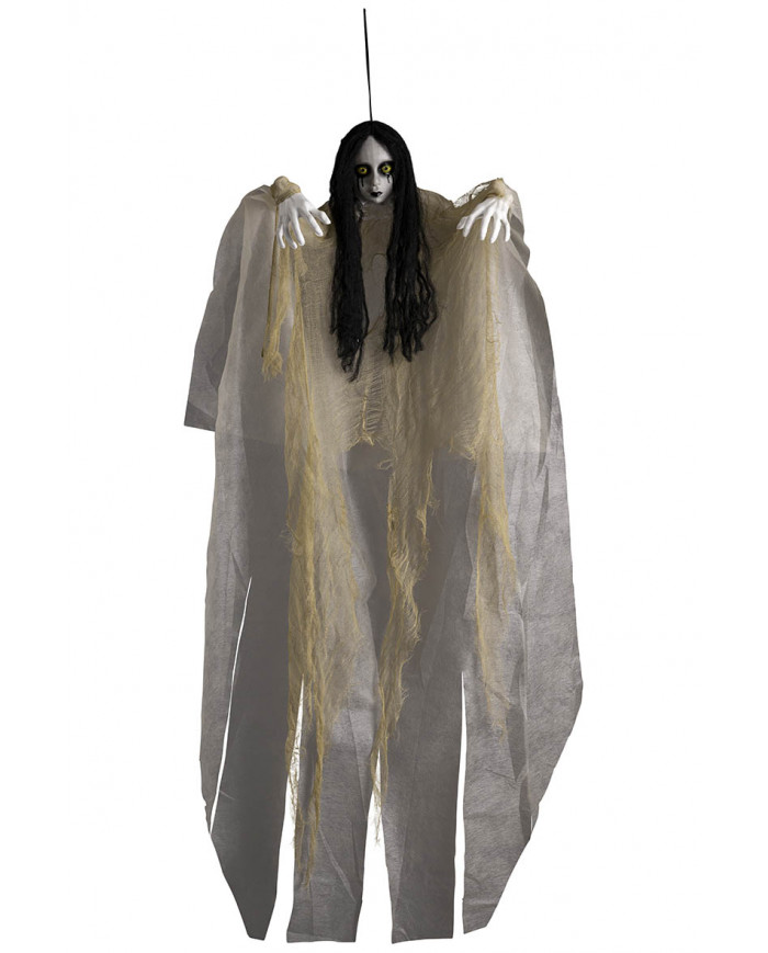 Bambola horror con tunica beige d'appendere h.cm.120 ca. in busta