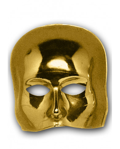 Metallized plastic chinless mask to hide your identity like in
