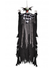 Clown horror con tunica scacchi d'appendere h.cm.120 ca. in busta