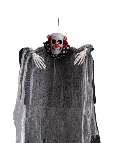 Clown horror con collarino pois d'appendere h.cm.80 ca. con cartellino/etichetta