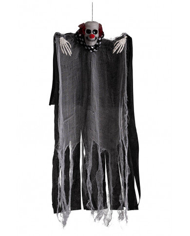 Clown horror con collarino pois d'appendere h.cm.80 ca. con cartellino/etichetta