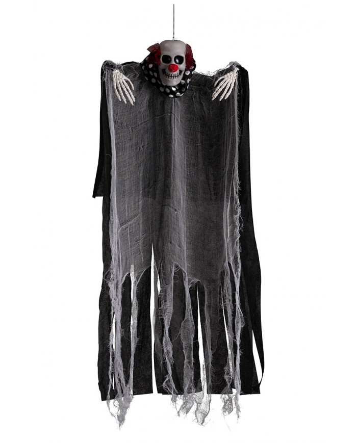 Clown horror con collarino pois d'appendere h.cm.80 ca. con cartellino/etichetta