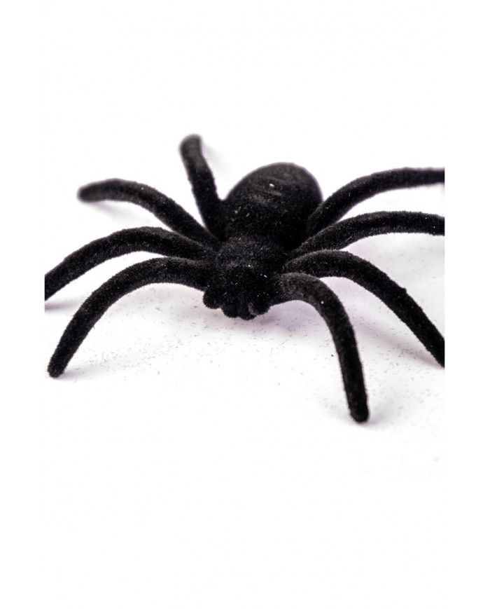 6 BLACK VELVET SPIDERS DIAM. CM 7 ON CARD