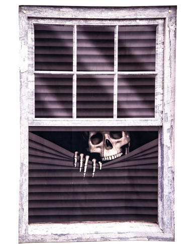 CURTAIN WITH SKELETON ON WINDOW PRINT H.CM.120 X L.CM.80 IN PBH