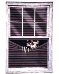 CURTAIN WITH SKELETON ON WINDOW PRINT H.CM.120 X L.CM.80 IN PBH