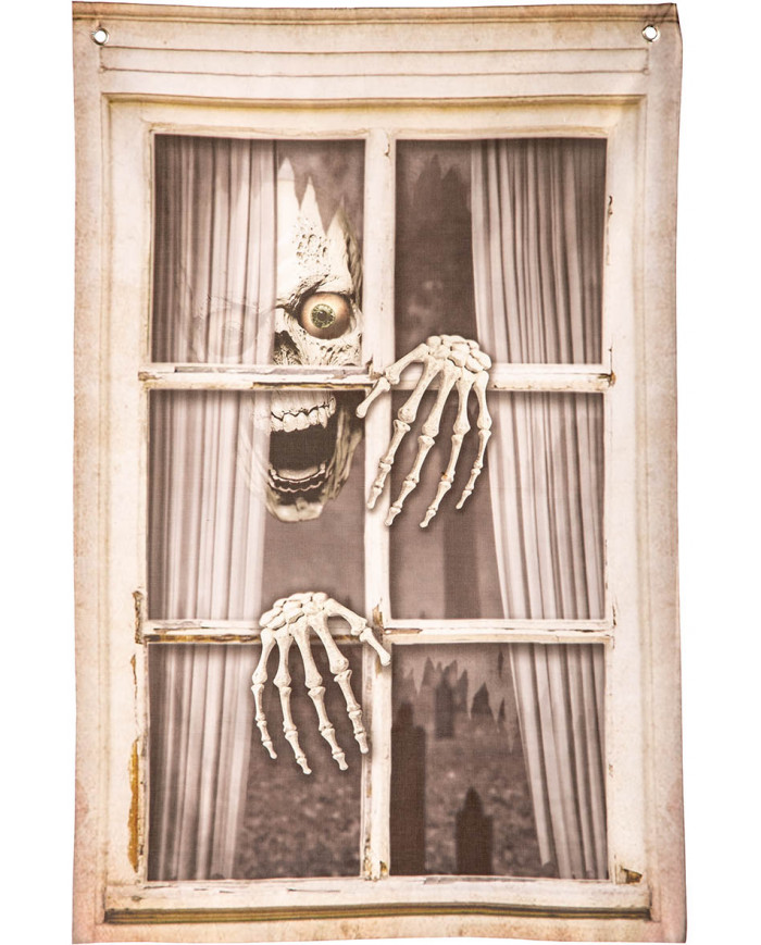 CURTAIN WITH SKELETON PRINT H.CM.90 X L.CM.60 IN PBH