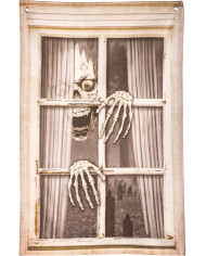 CURTAIN WITH SKELETON PRINT H.CM.90 X L.CM.60 IN PBH