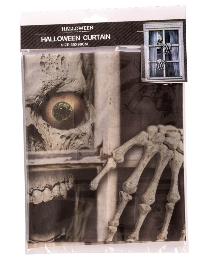 CURTAIN WITH SKELETON PRINT H.CM.90 X L.CM.60 IN PBH