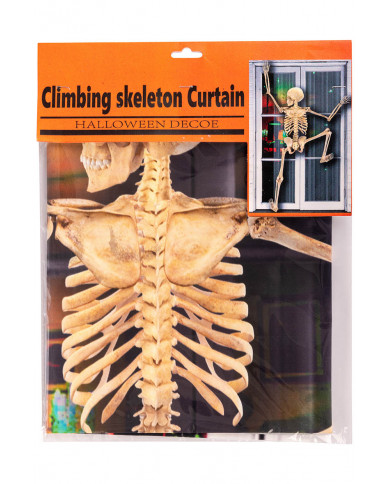 CURTAIN WITH CLIMBING SKELETON PRINT H.CM.120 X L.CM.80 IN PBH