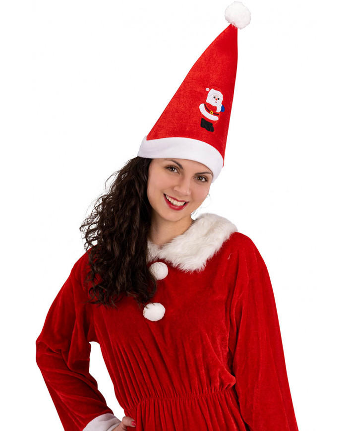 bonnet père noël en tissu avec carte d’en-tête